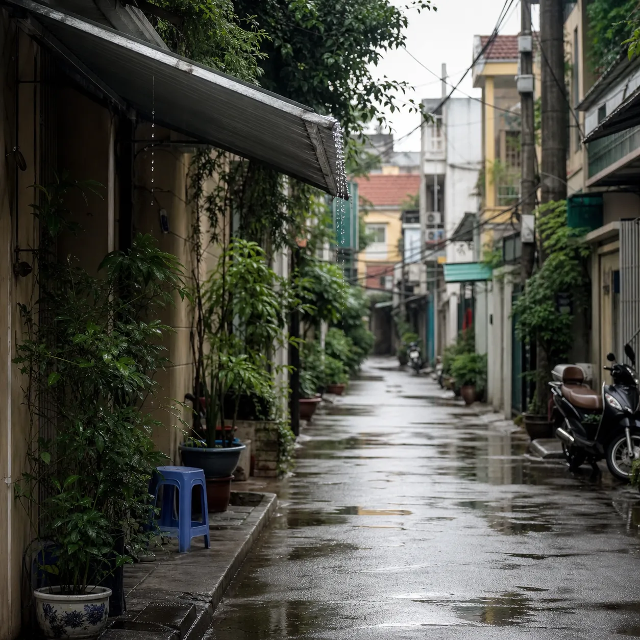 Một cơn mưa, ba khung hình khác nhau