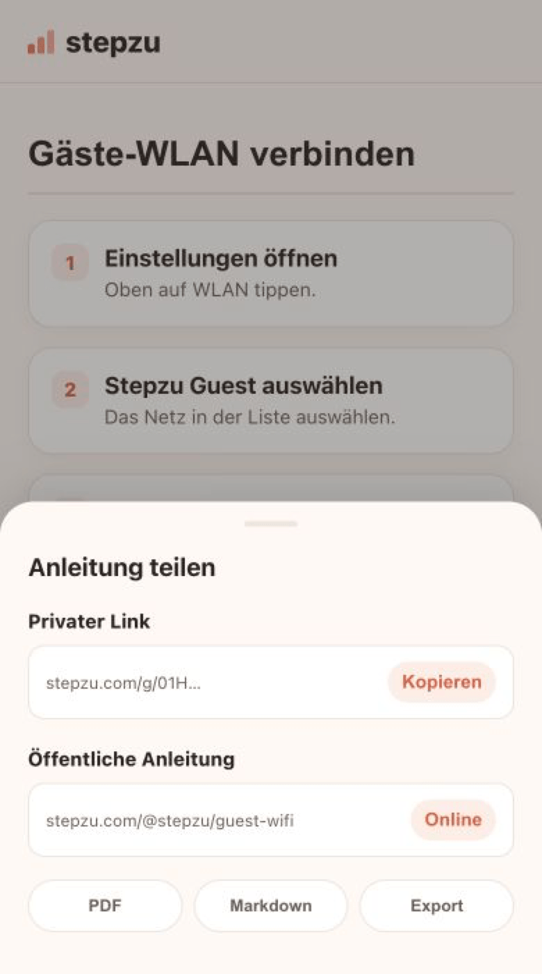 Privat teilen oder veröffentlichen
