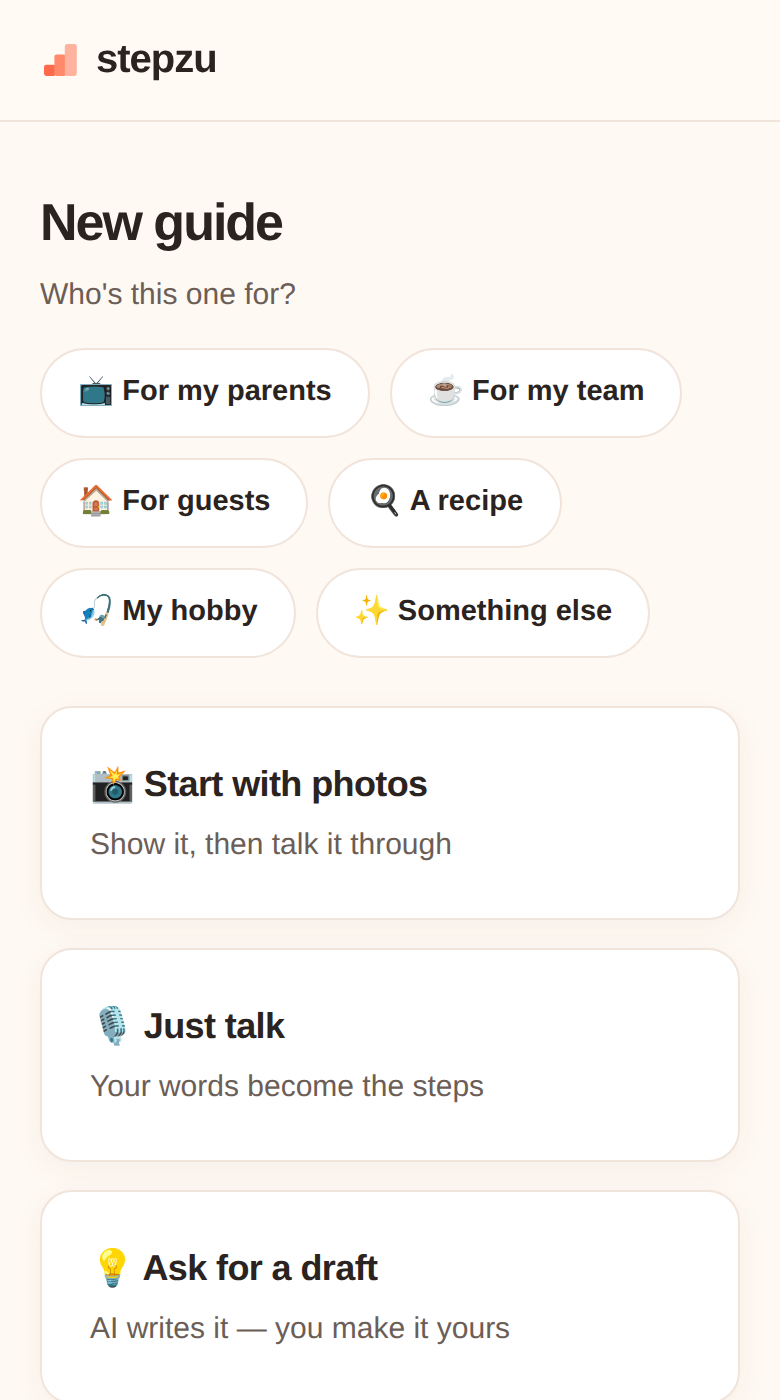 Pick "Start with photos"