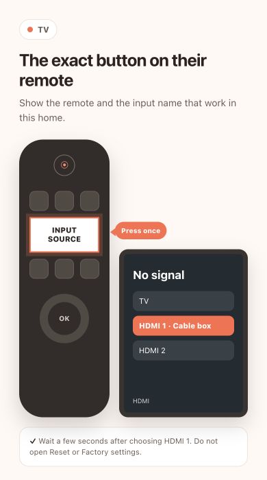 Press Input or Source once