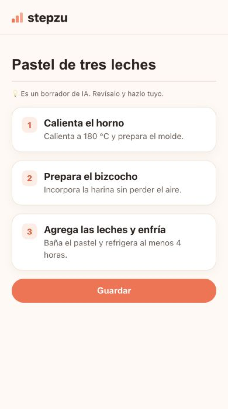 Deja que aparezcan las primeras tarjetas