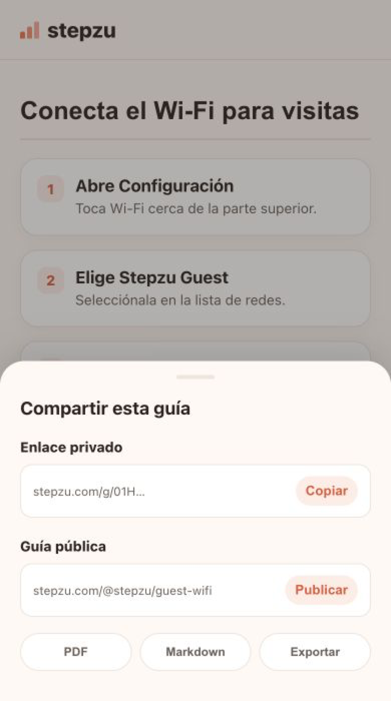 Comparte el enlace terminado