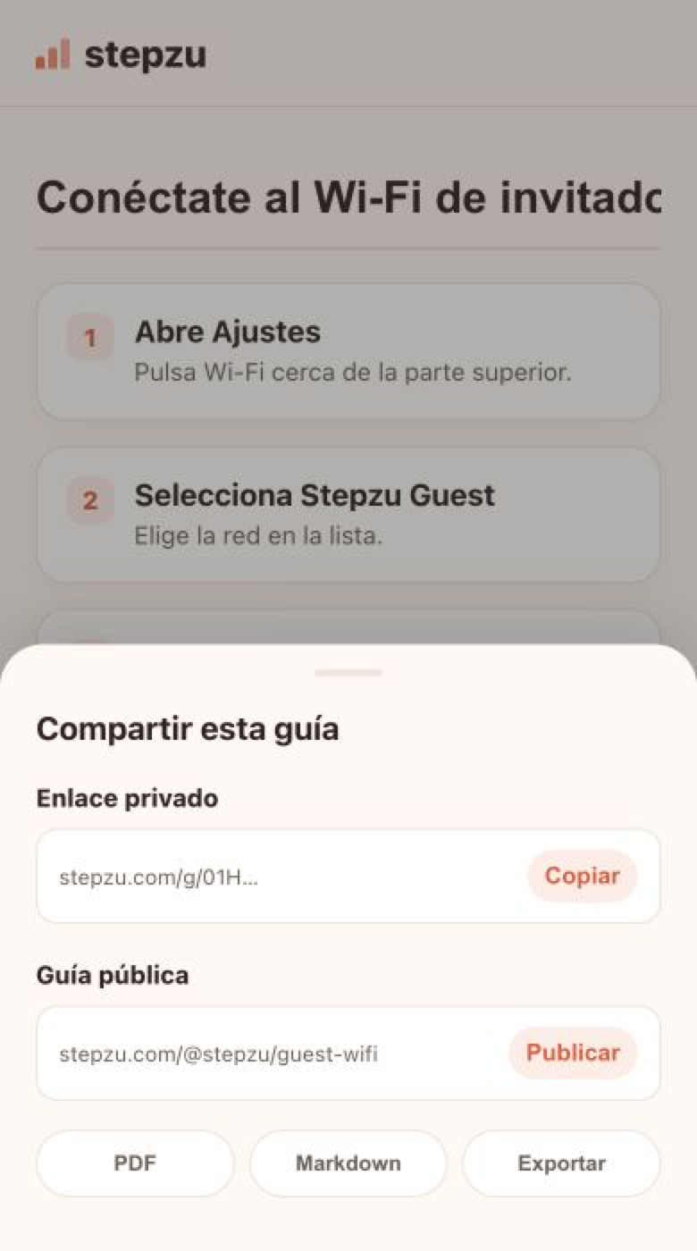 Comparte el enlace terminado