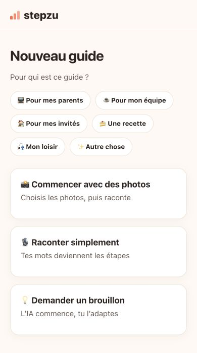 Choisis « Raconter simplement »