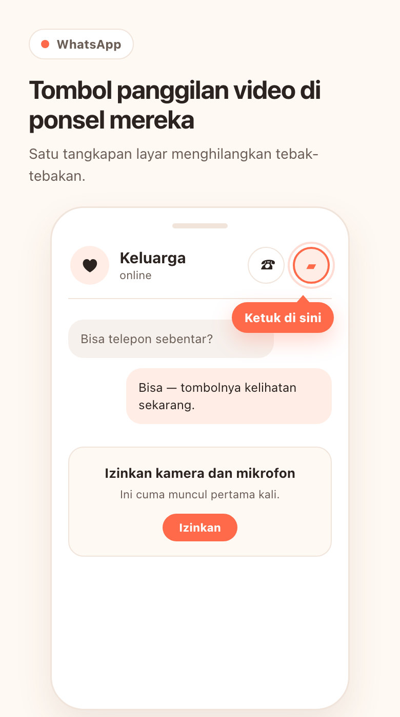 Ketuk ikon kamera video