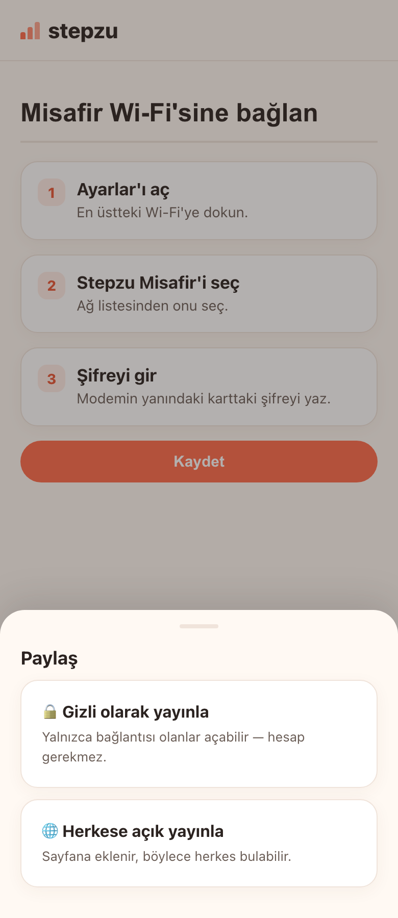 Hazır rehberi paylaş