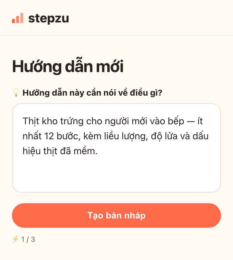 Chọn “Nhờ viết nháp” rồi gõ yêu cầu
