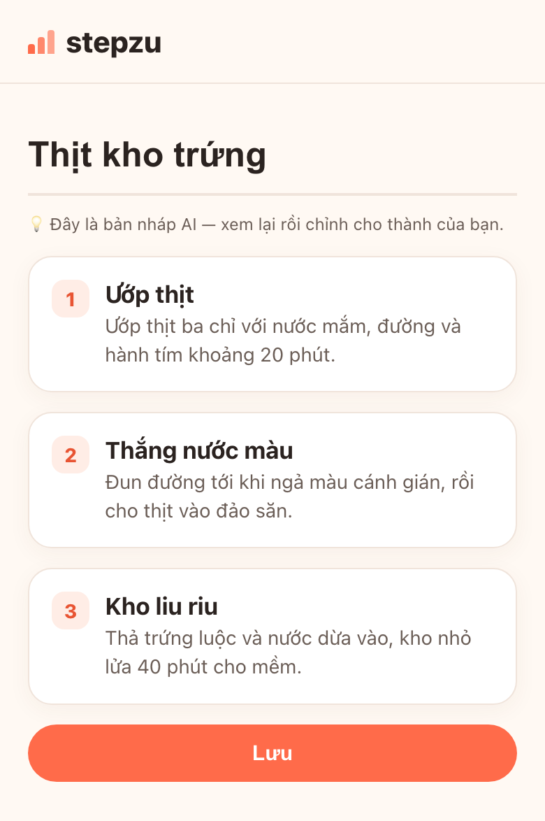 Nhận bản đầu tiên